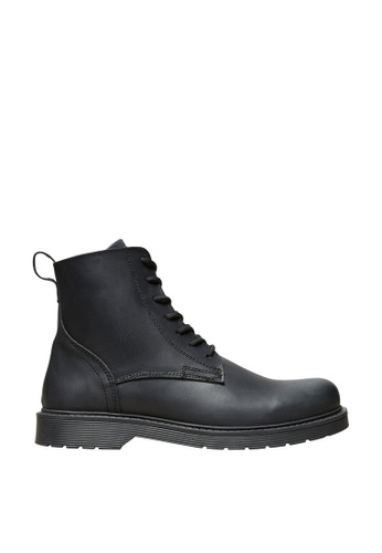 Selected Homme black Thomas Leather Boots E58E2SH7D9E973GS_1