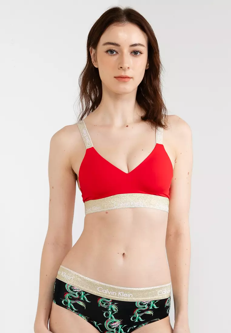Buy Calvin Klein Lightly Lined Bralette - Calvin Klein Underwear in Rouge 2024  Online