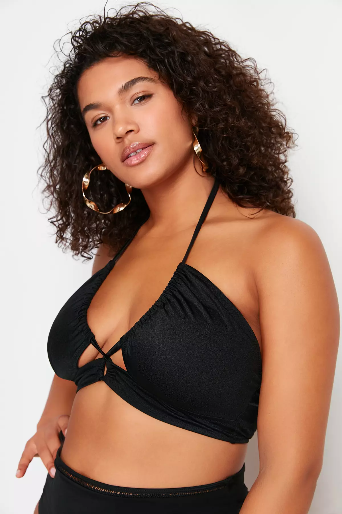 Plus Size Halter Bikini Top