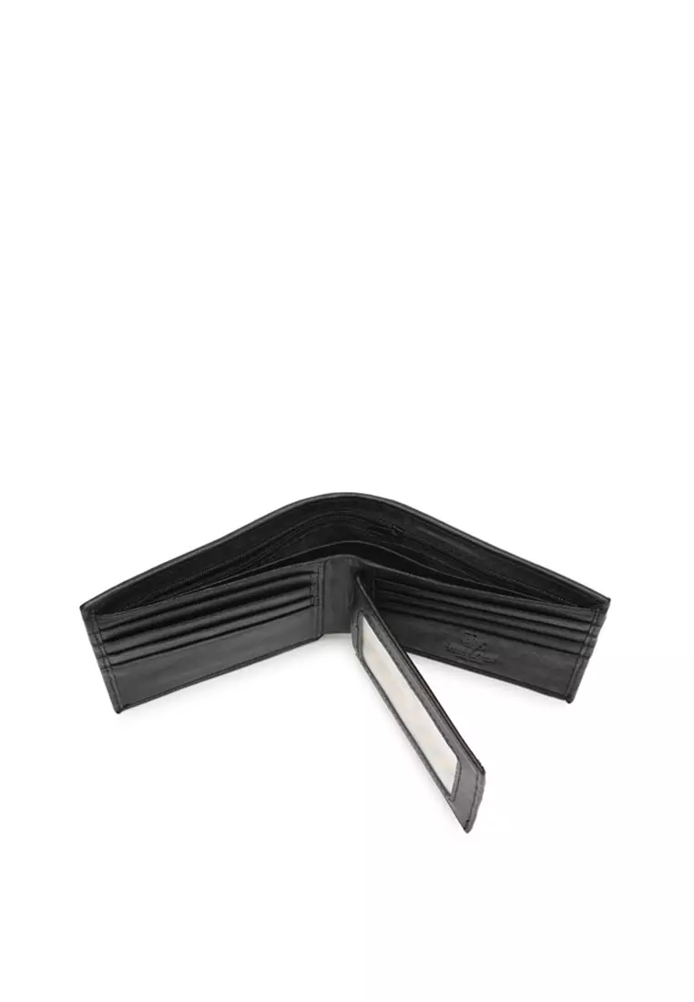 Men's RFID Blocking Tri Fold Wallet - Black