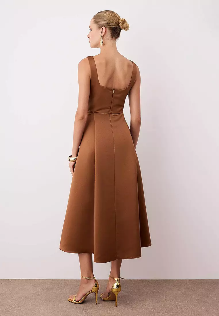 A-Line Satin Dress