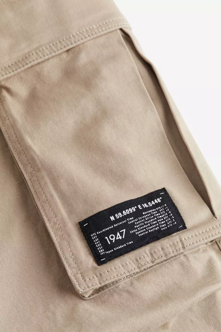 Relaxed Fit Cotton cargo joggers