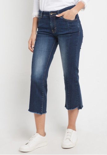 Jual Lois Jeans Bootcut Capri Pants Stretch Denim Original 