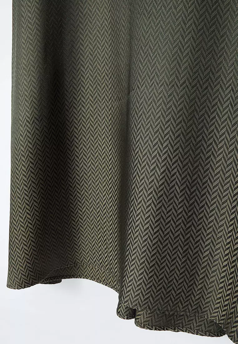 Herringbone Maxi Shirt Dress