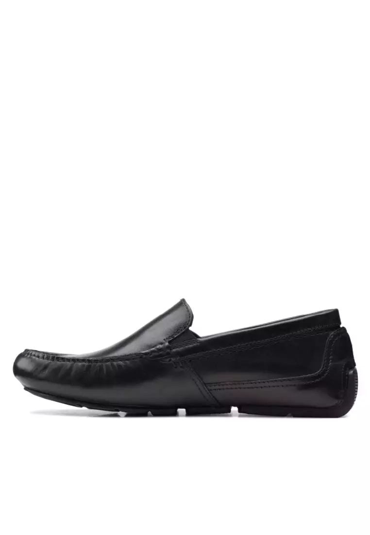 Markman Plain Black Leather Mens Dress Shoes