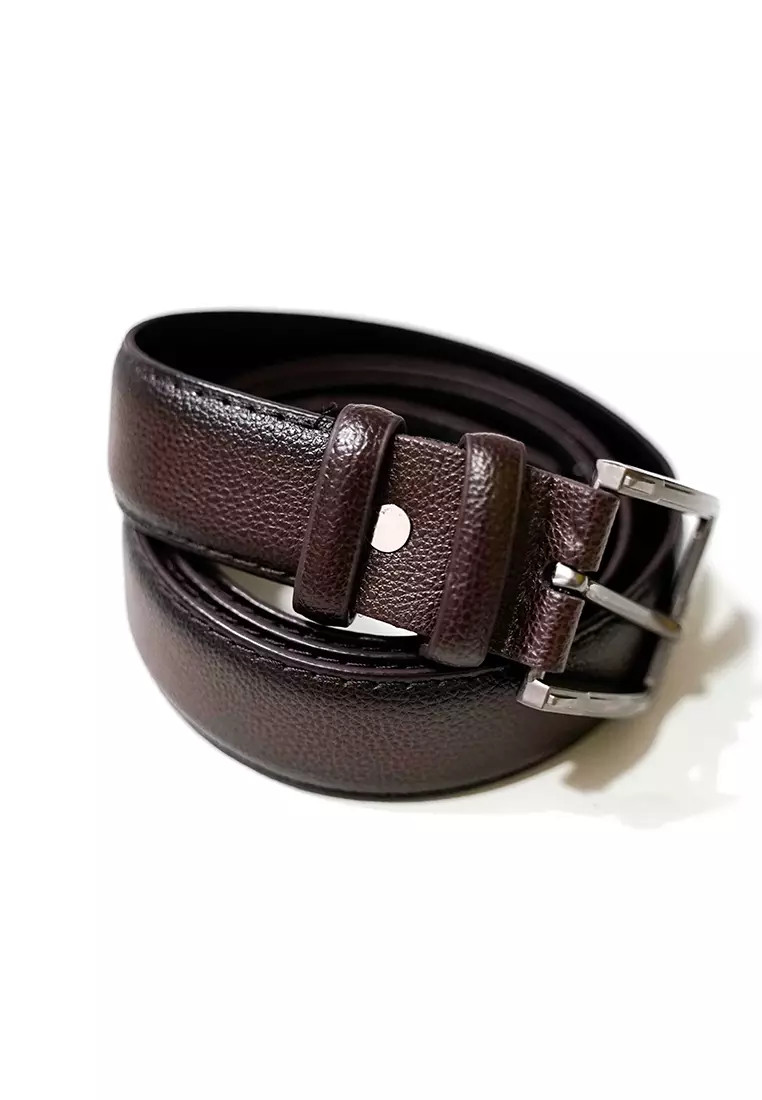 ikat pinggang pria coklat tua ban pinggang sabuk kulit formal pria