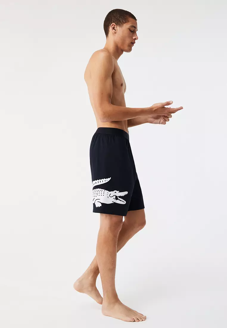 Buy Lacoste Men's Crocodile Print Stretch Cotton Indoor Shorts