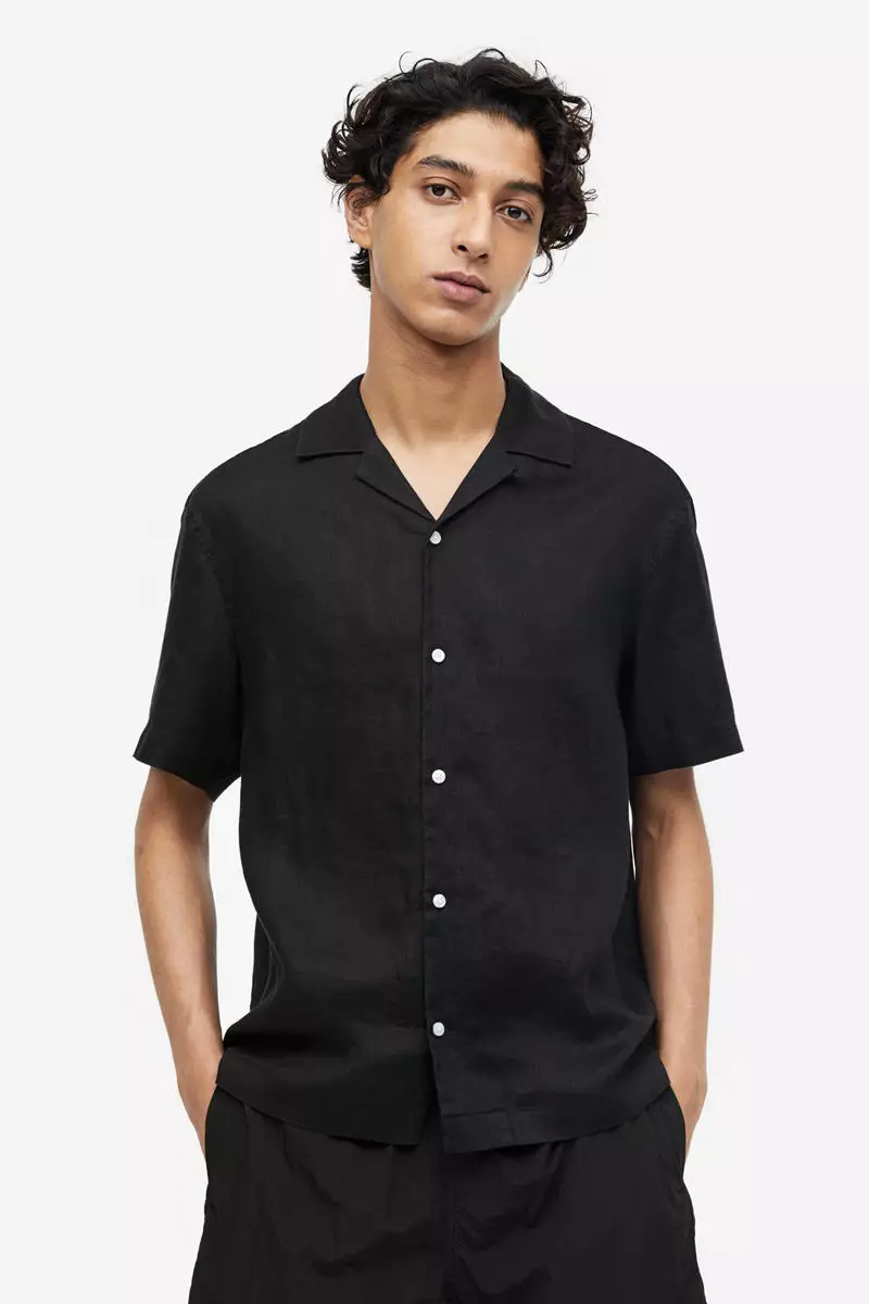 Buy H&M Relaxed Fit Linen resort shirt 2023 Online | ZALORA Philippines