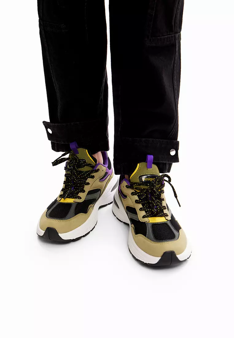 Discount on Desigual  shoes - SKU: Desigual Woman Shoes Patchwork Running Sneakers.