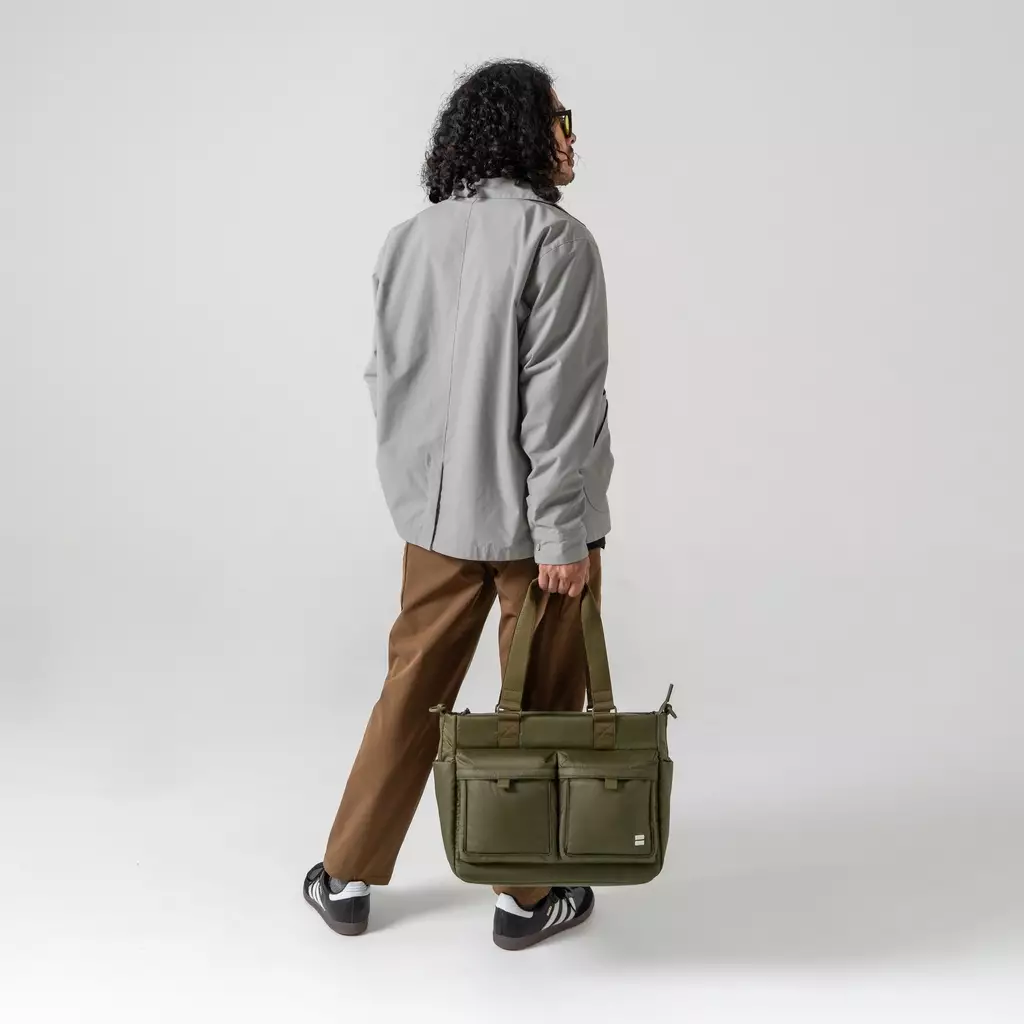 Oblivate Laptop Shoulder Bag Tas Selempang Kerja Kuliah Sekolah Praktis 17 L - Olive