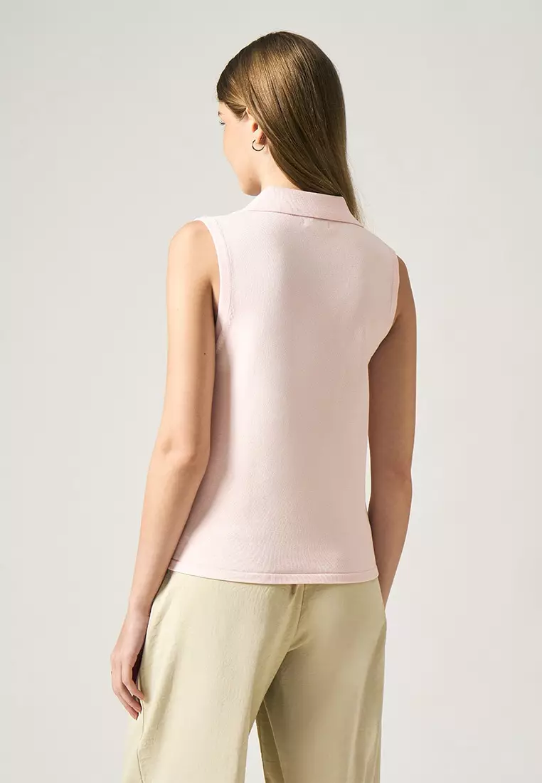 Y-Neck Sleeveless Polo