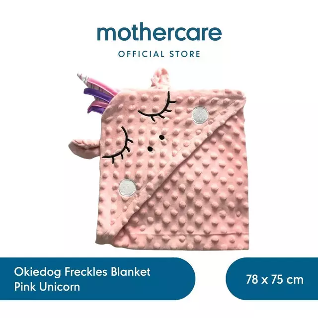 Okiedog Freckles Blanket - Selimut Tidur Bayi (Pink Unicorn)
