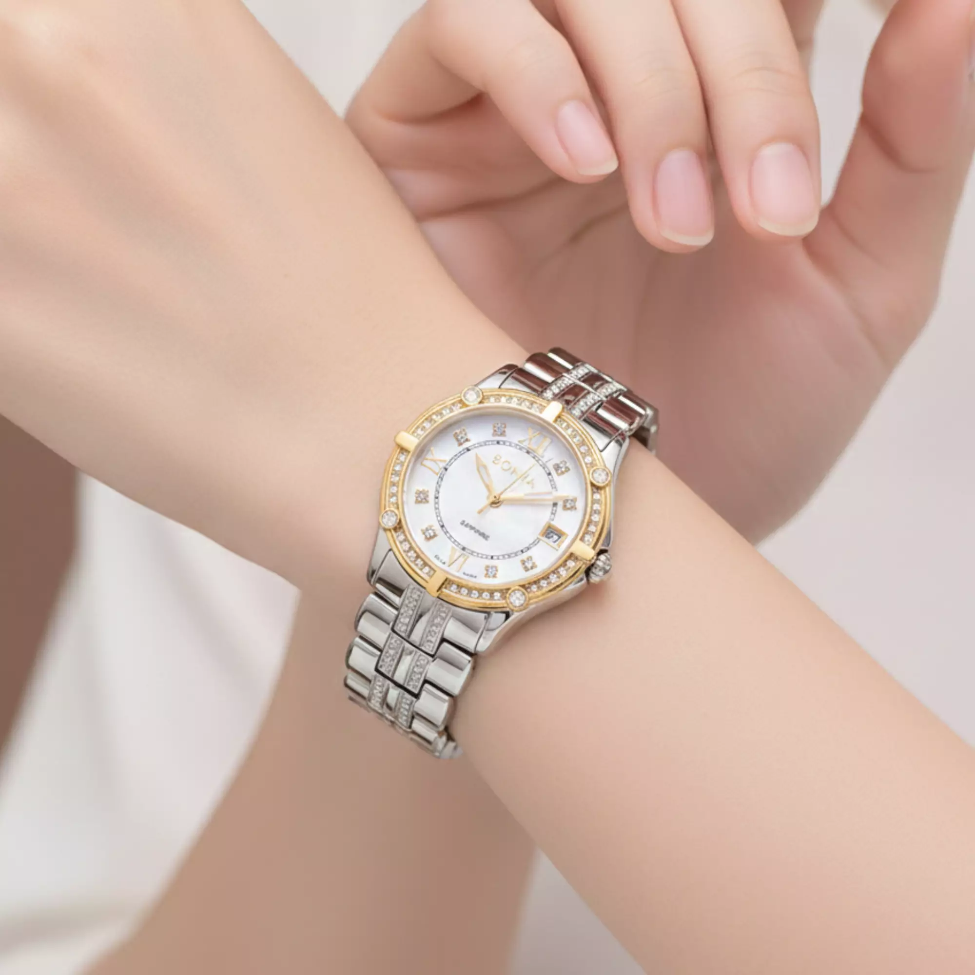 Jam Tangan Wanita Bonia Premium White Dial Analog BP10394-2323S Original