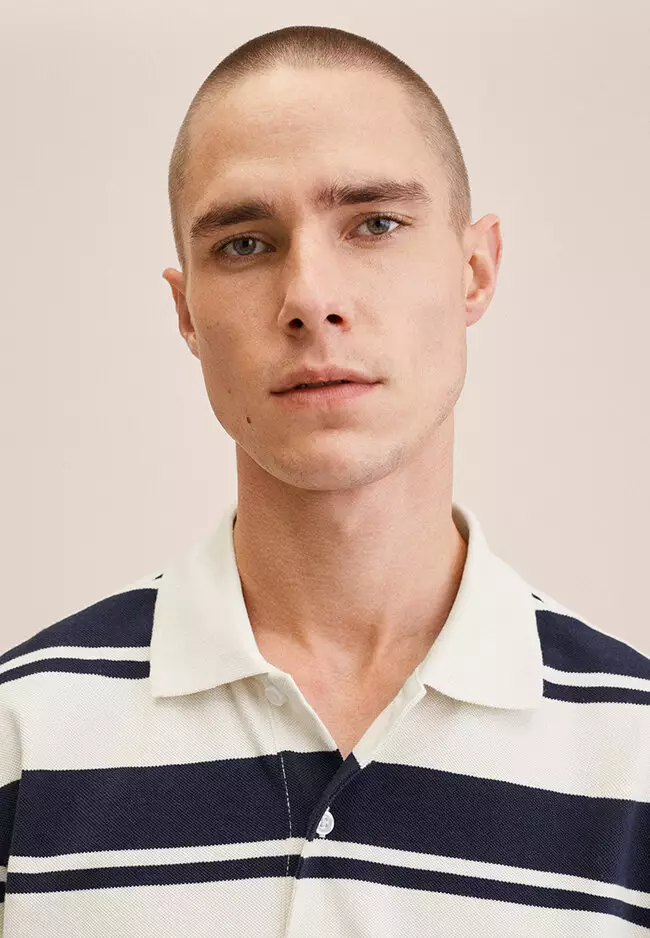 Striped Cotton-Piqué Polo Shirt