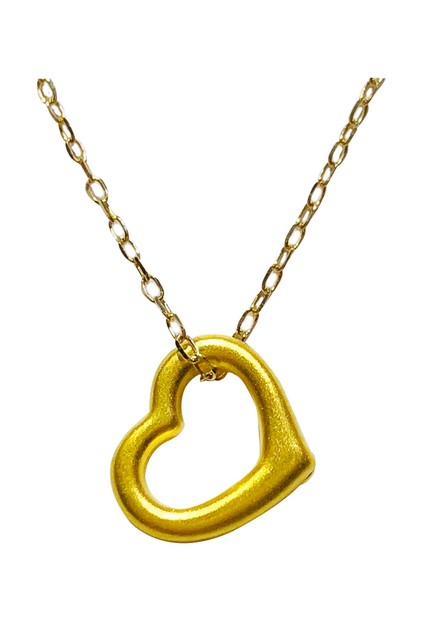 Litz Special Litz 999 24k Gold Love Pendant With 9k Yellow Gold Chain 心形吊坠项链 Epc1011 N Zalora Malaysia