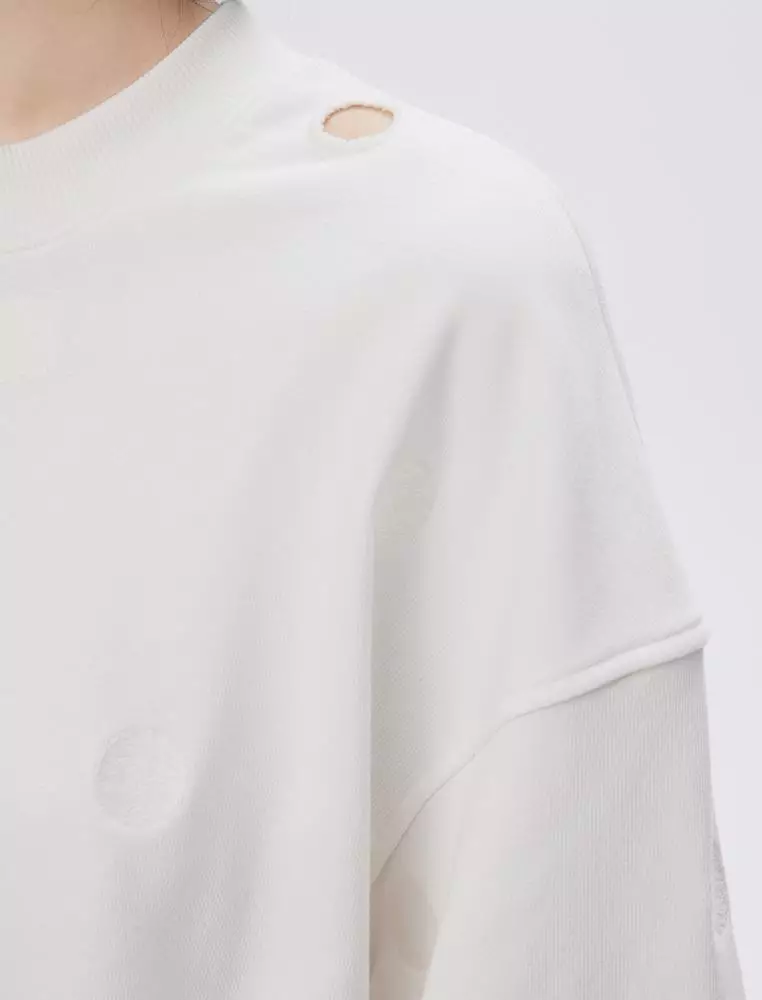 JNBY Women's Long-Sleeve Round Neck Lace-Up Hoodie