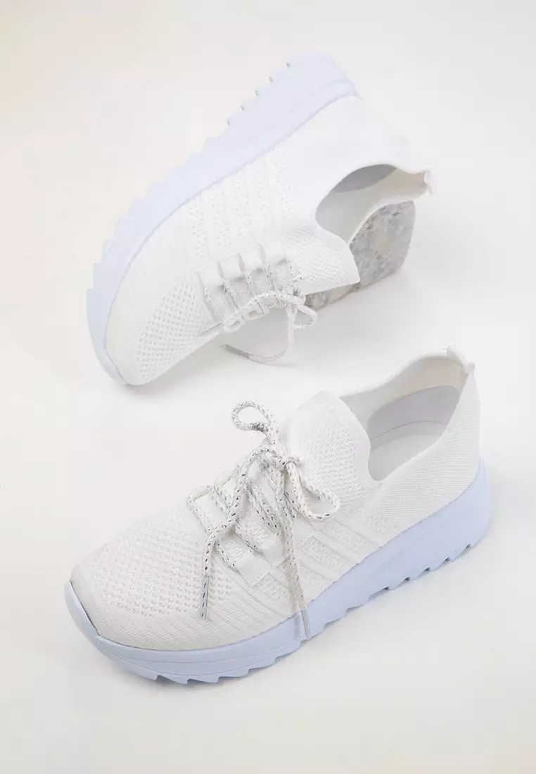 Women's White Sneakers 19118