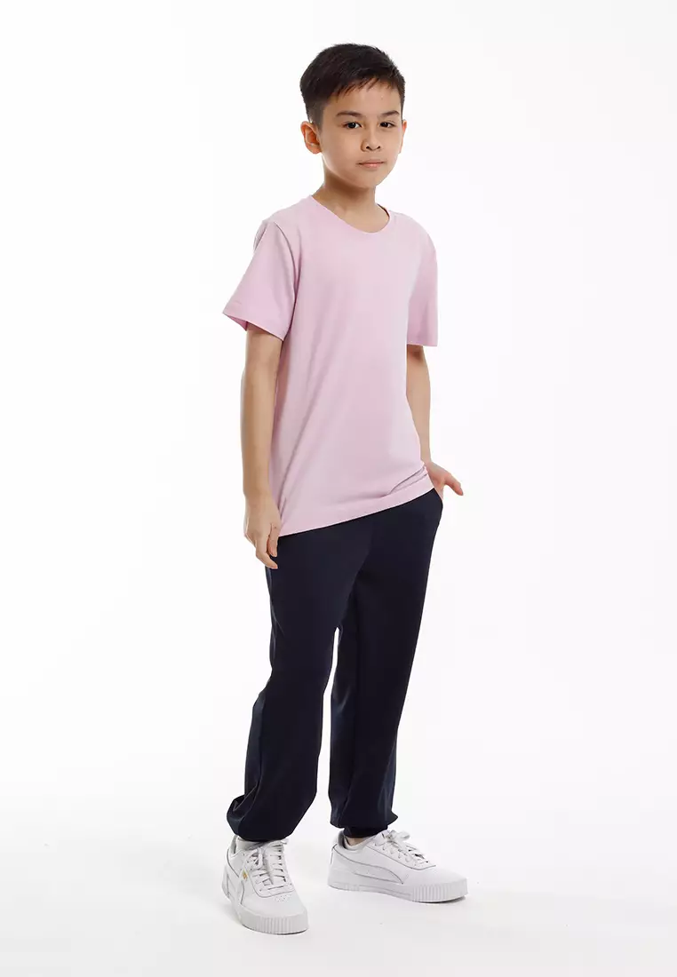 Forest Kids Unisex Premium Soft-Touch Cotton Regular Fit Round Neck T-Shirt - FK82001-72LtPurple