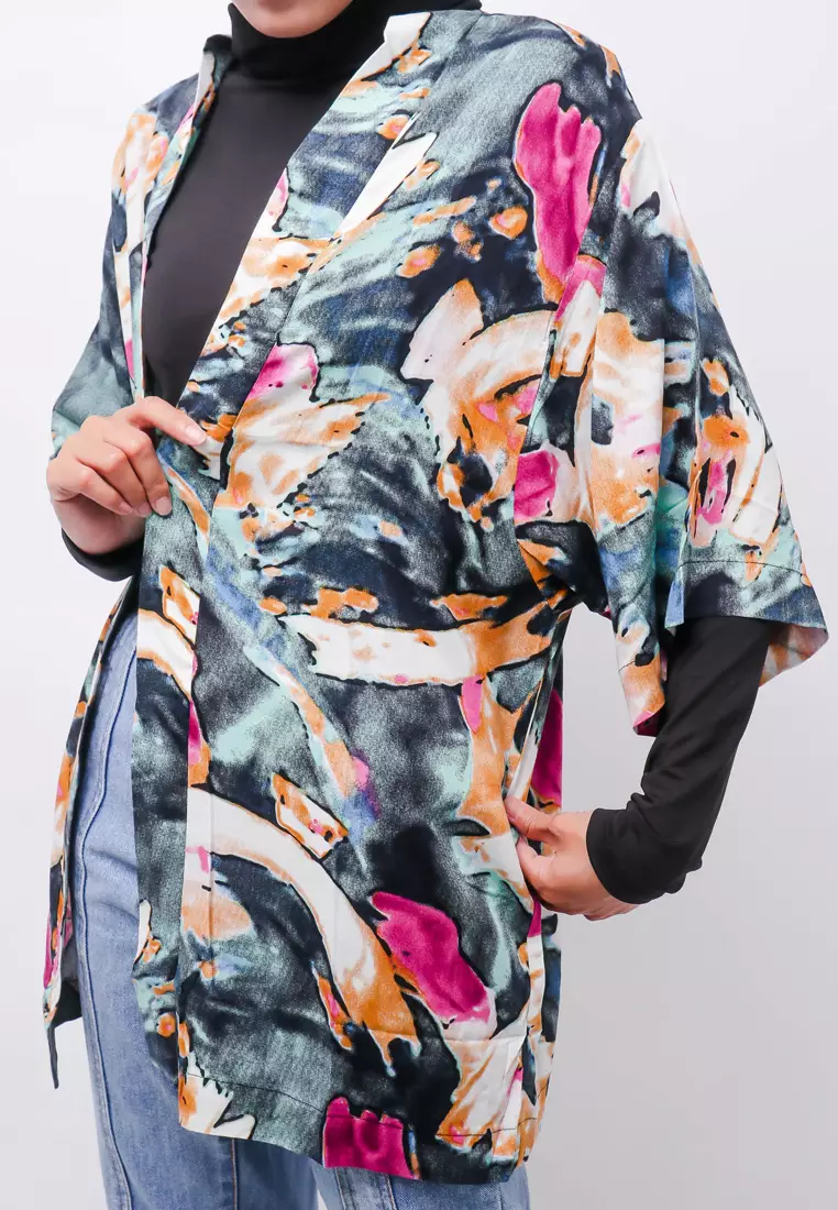 NTA88 KMN Kimono Outer Unisex Abstrak Tosca