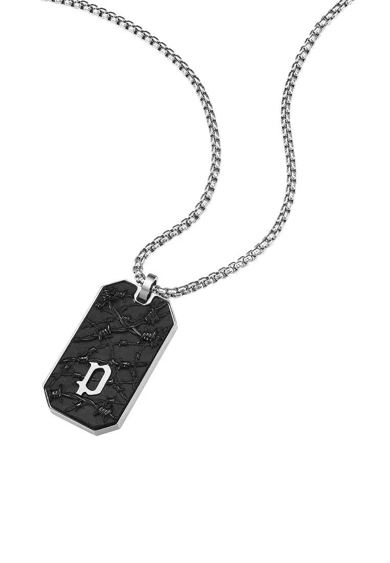 Police Wire Silver Stainless Steel Necklace For Men PPEAGN0033802