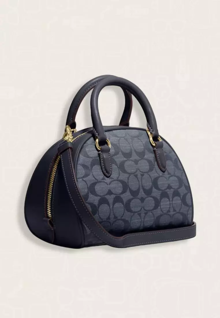 Coach Sydney Satchel In Signature Chambray Denim Multi