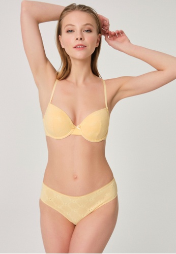 DAGİ yellow Yellow Basic Briefs, Floral, Embroidered, Regular Fit, Underwear for Women 05101USF61280CGS_1