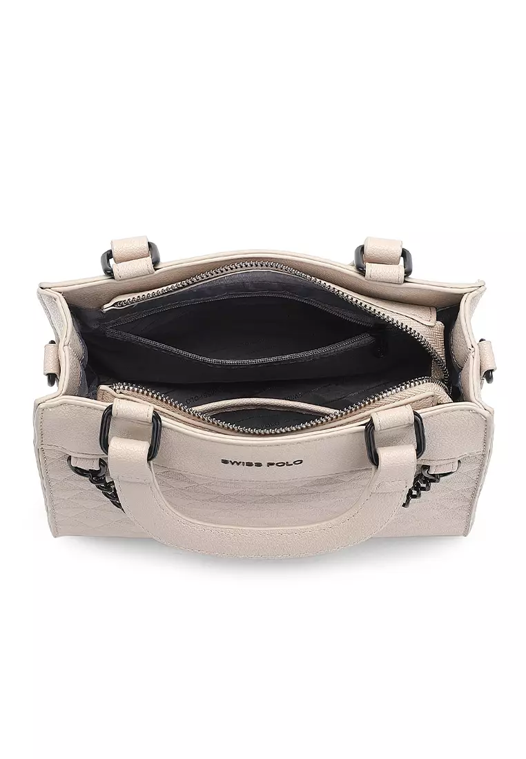 Women's Top Handle Bag / Sling Bag / Crossbody Bag (Tas Selempang / Tas Tangan) - Krem
