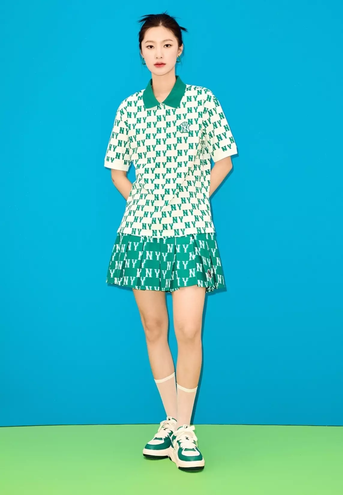 Women's Classic Monogram All Over PQ Tshirts - NY Yankees Green