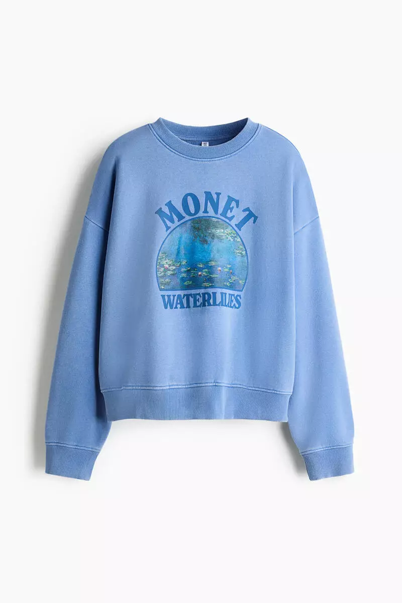 Oversized print-motif sweatshirt