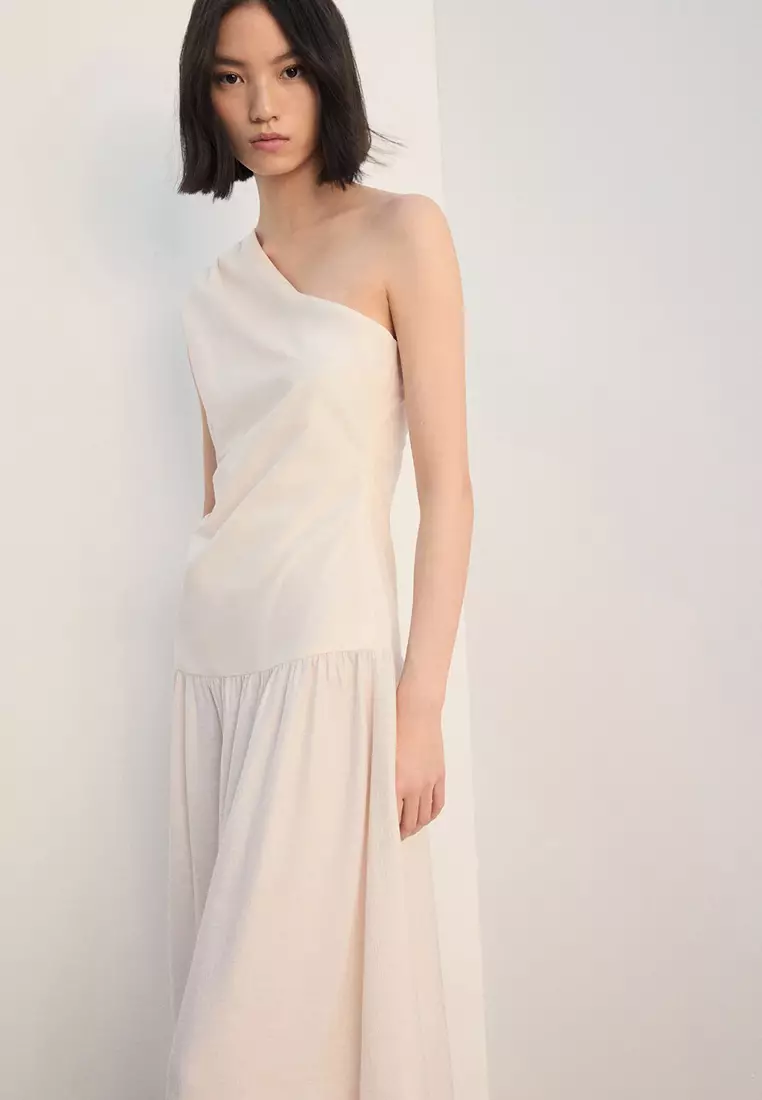 Asymmetrical Pleated Dress