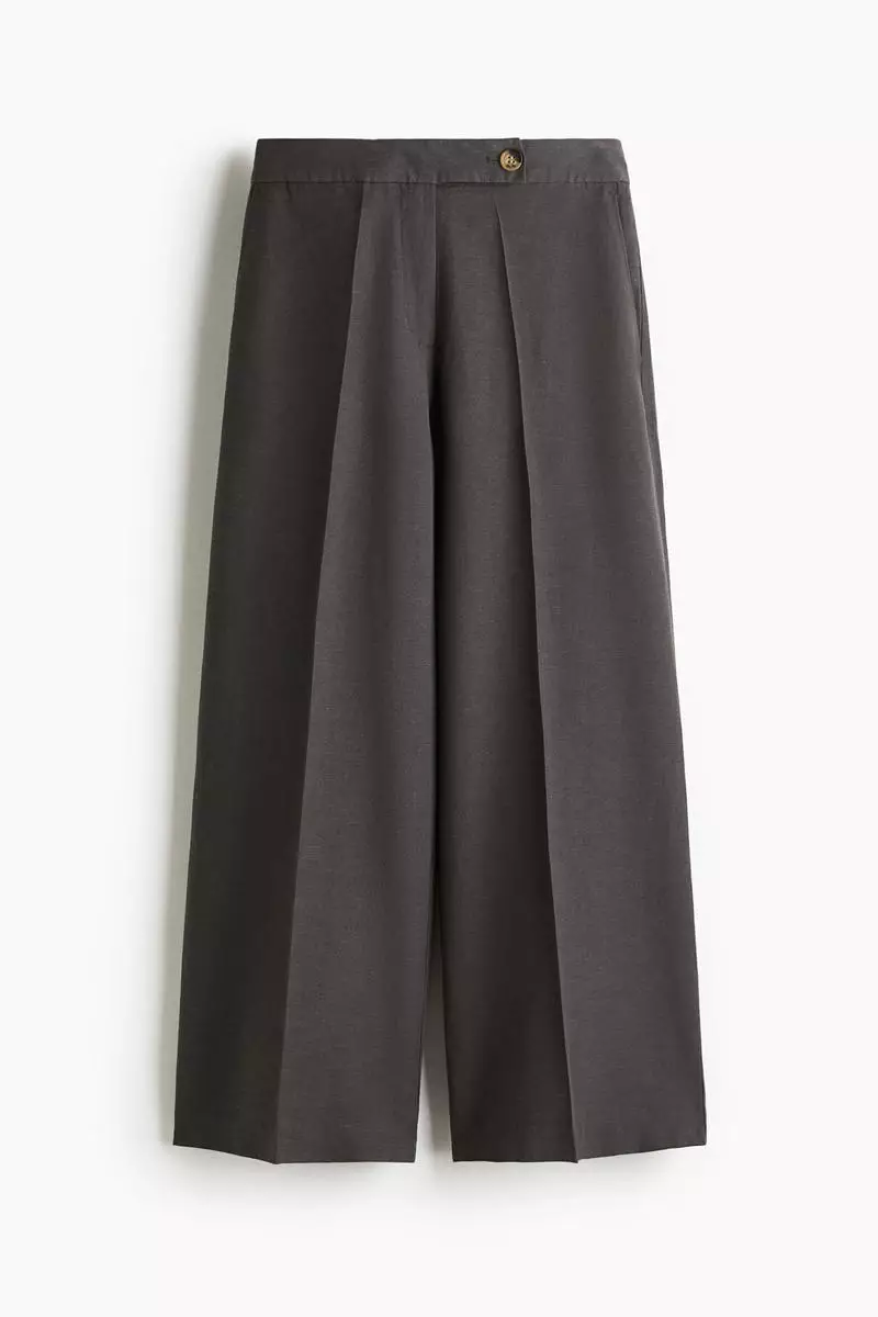 Tailored linen-blend trousers