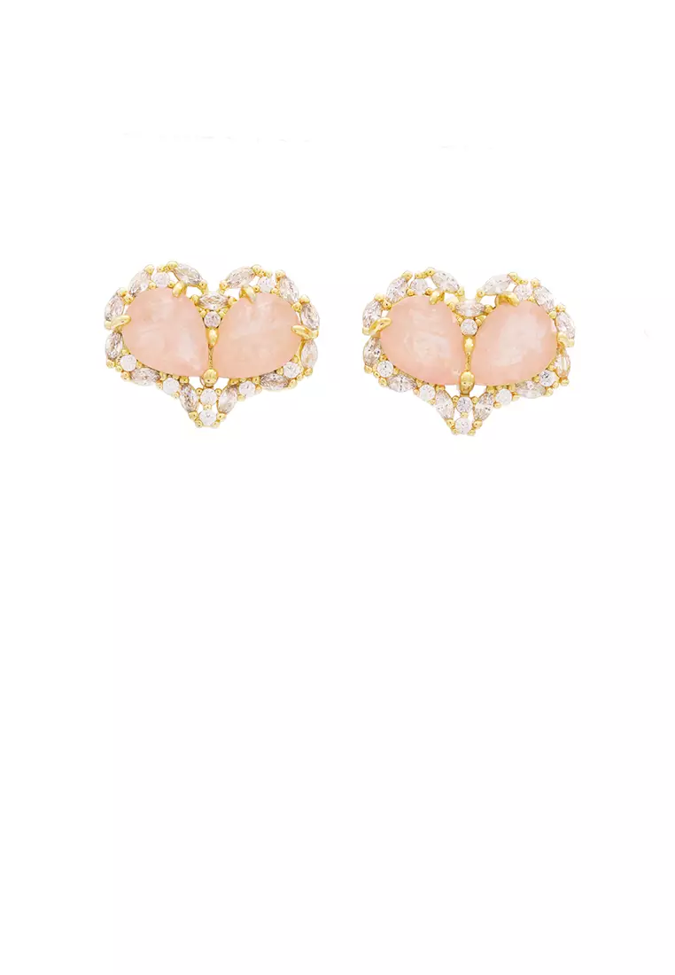 White and sale pink earrings