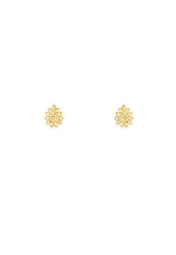 Grossé gold Grossé Gleam: gold plating, rhinestone pierced earrings GA61655 DE2CBAC1AF443CGS_1