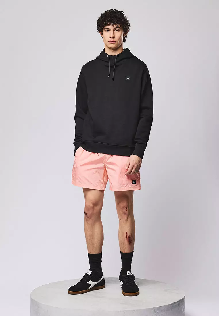 MENS BLACK RIBBE BADGE HOODIE