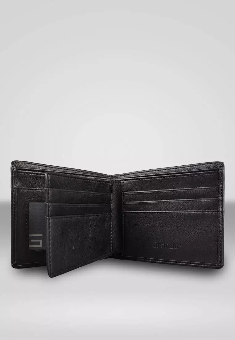 Grandir Men Short Wallet Casual Dompet Lipat Pendek Pria PU Kulit Sintetis
