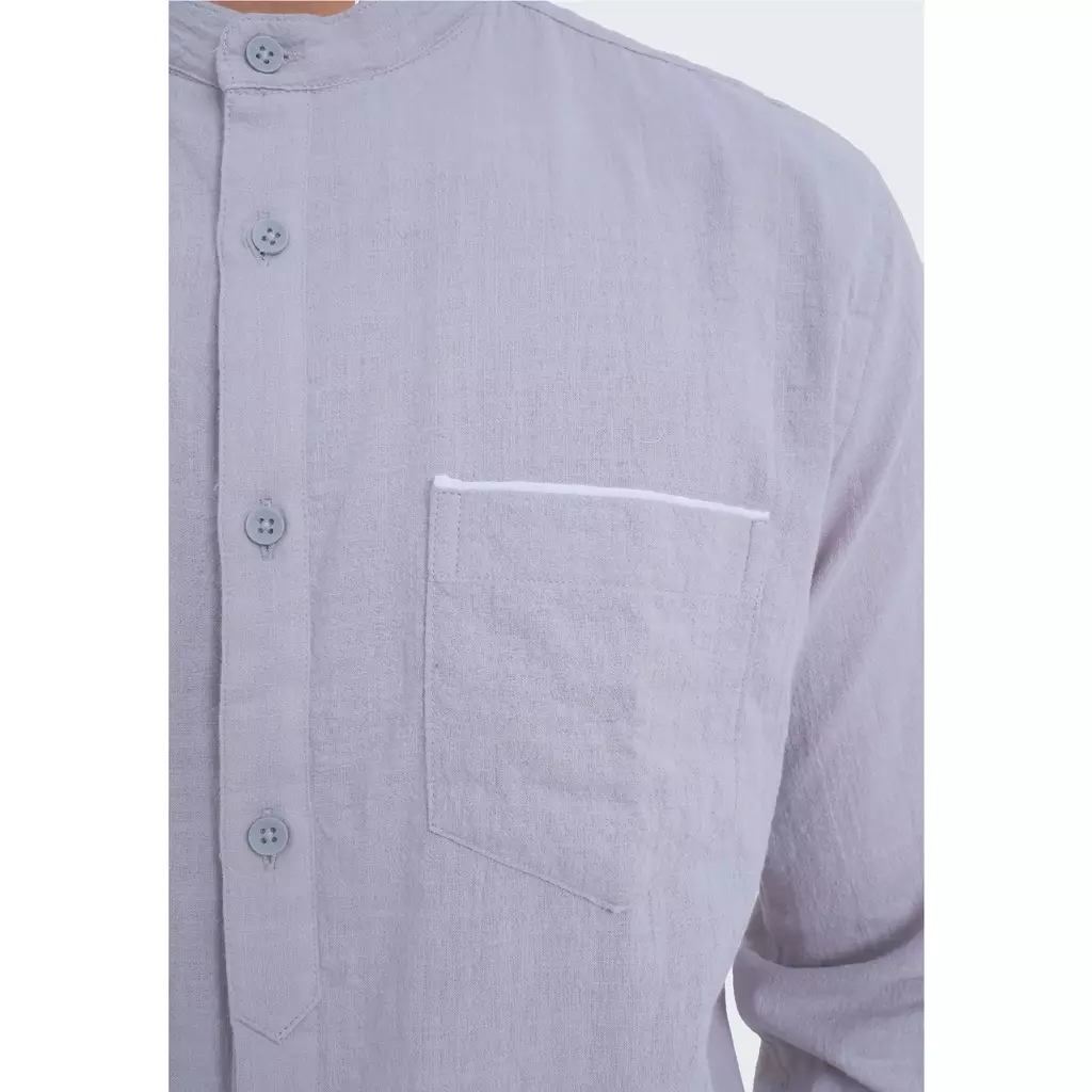 MOC Kemeja Koko Lengan Panjang Pria FADILLAH - GREY