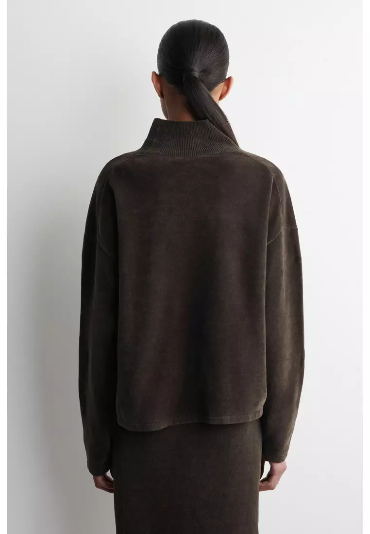CHENILLE FUNNEL-NECK JUMPER