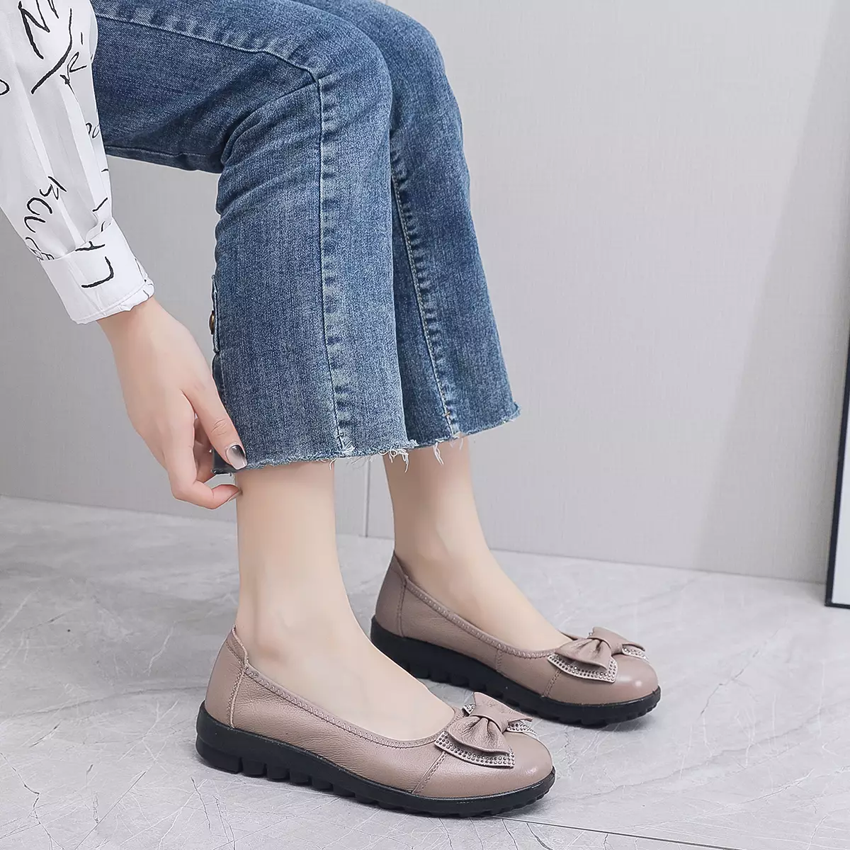 Slip On Wanita Casual Sepatu Flat Cewek Pelajar 1887