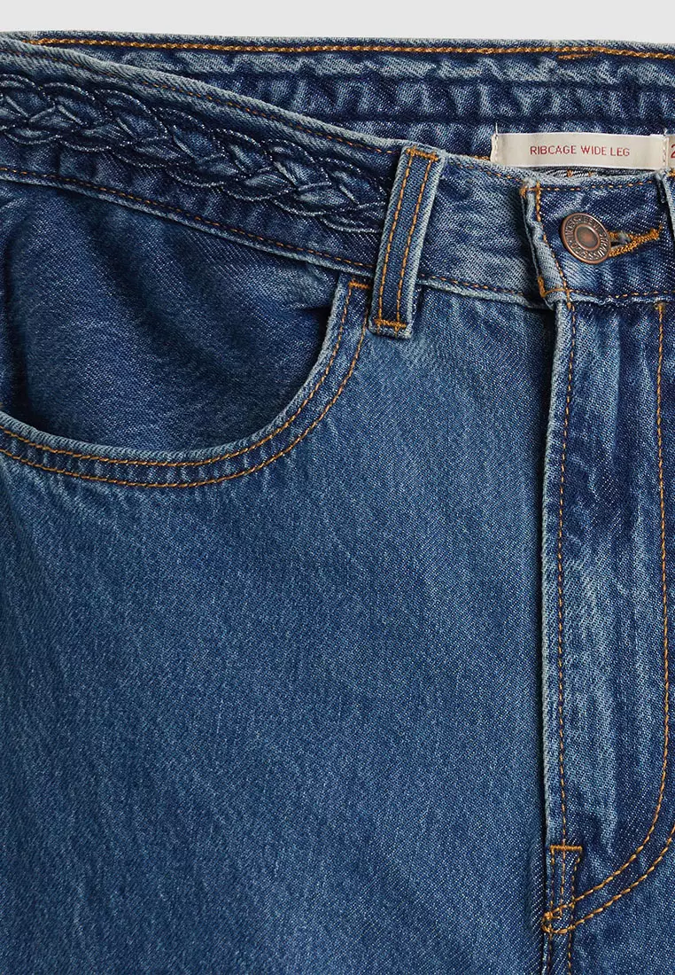 Levi's® Women's Ribcage Wide-Leg Braided Jeans (001US-0000)