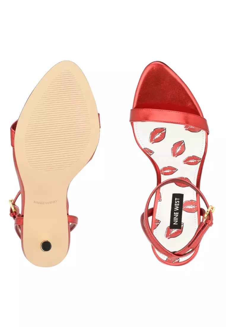 Red evening sandals sales