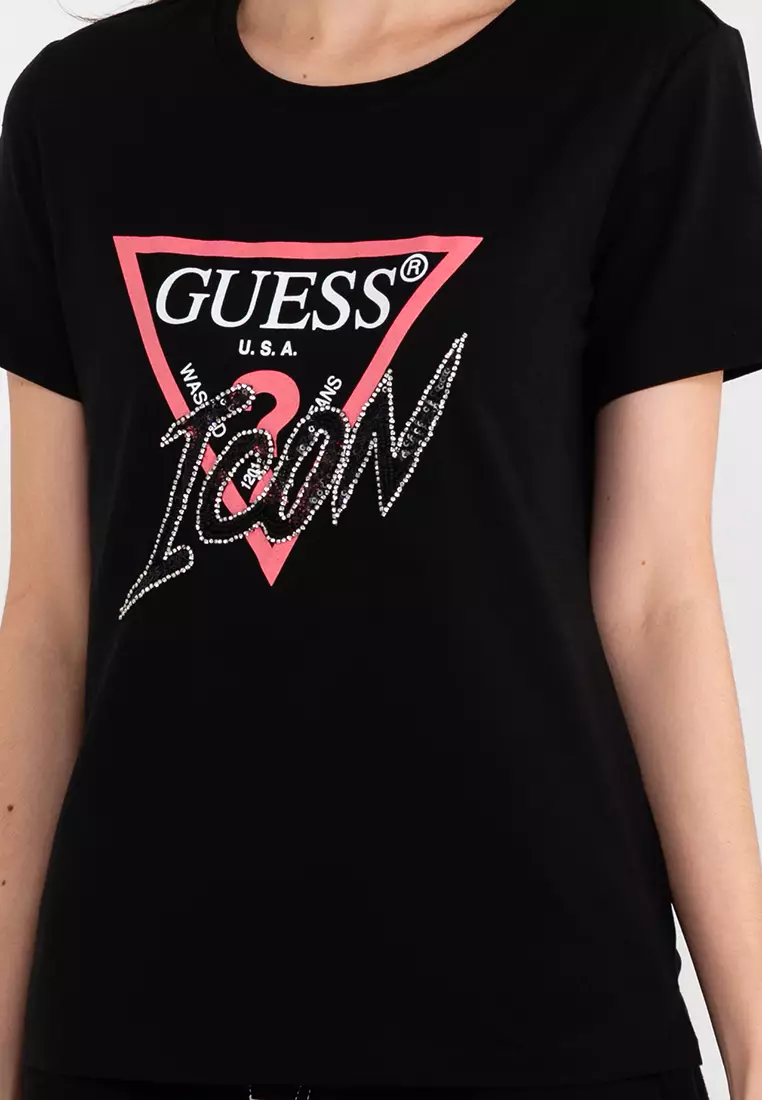 Guess logo t best sale