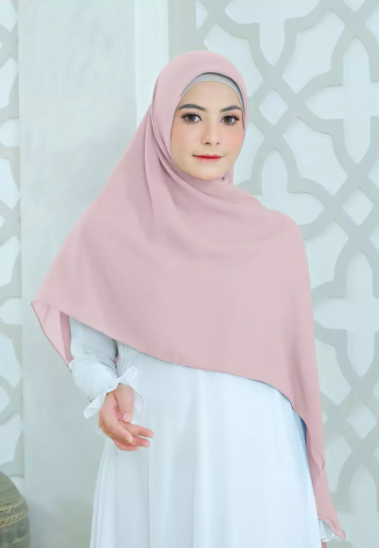 Cotton Bee - Danira Instan Syari | Hijab Segiempat | Square Syari - Shadow Rose