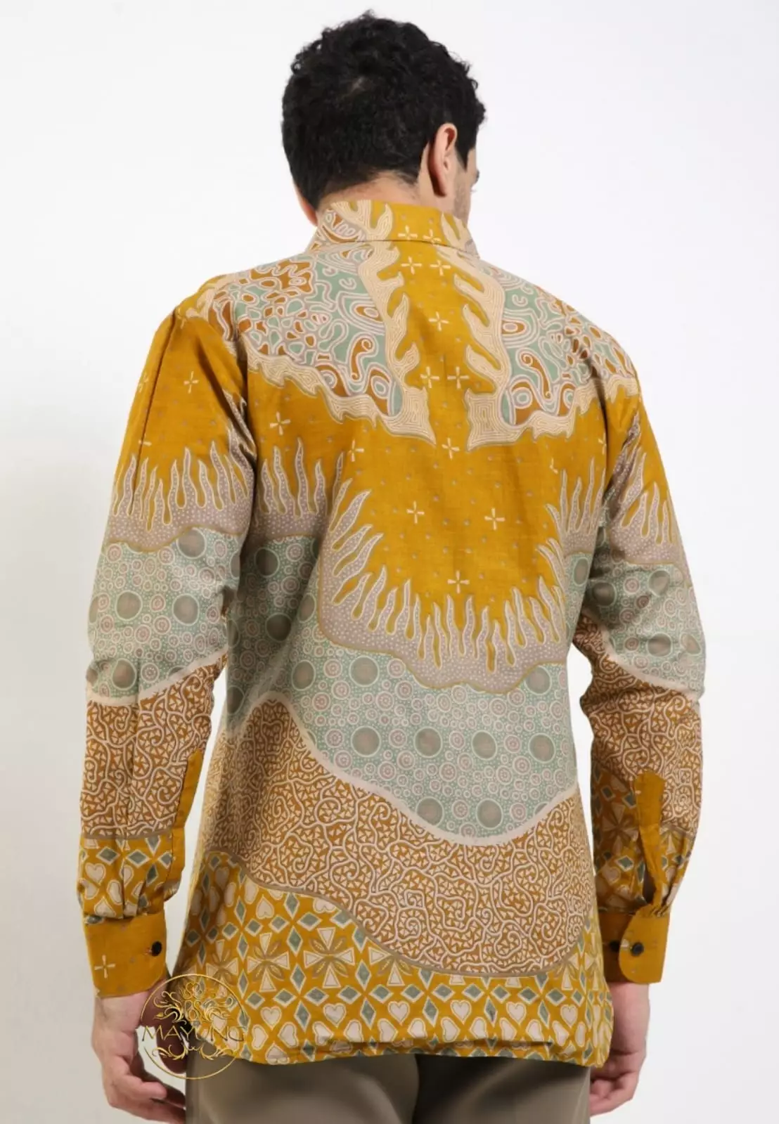 Hanggareksa Kuning Kemeja Batik Pria Premium Slimfit Modern Lengan Panjang