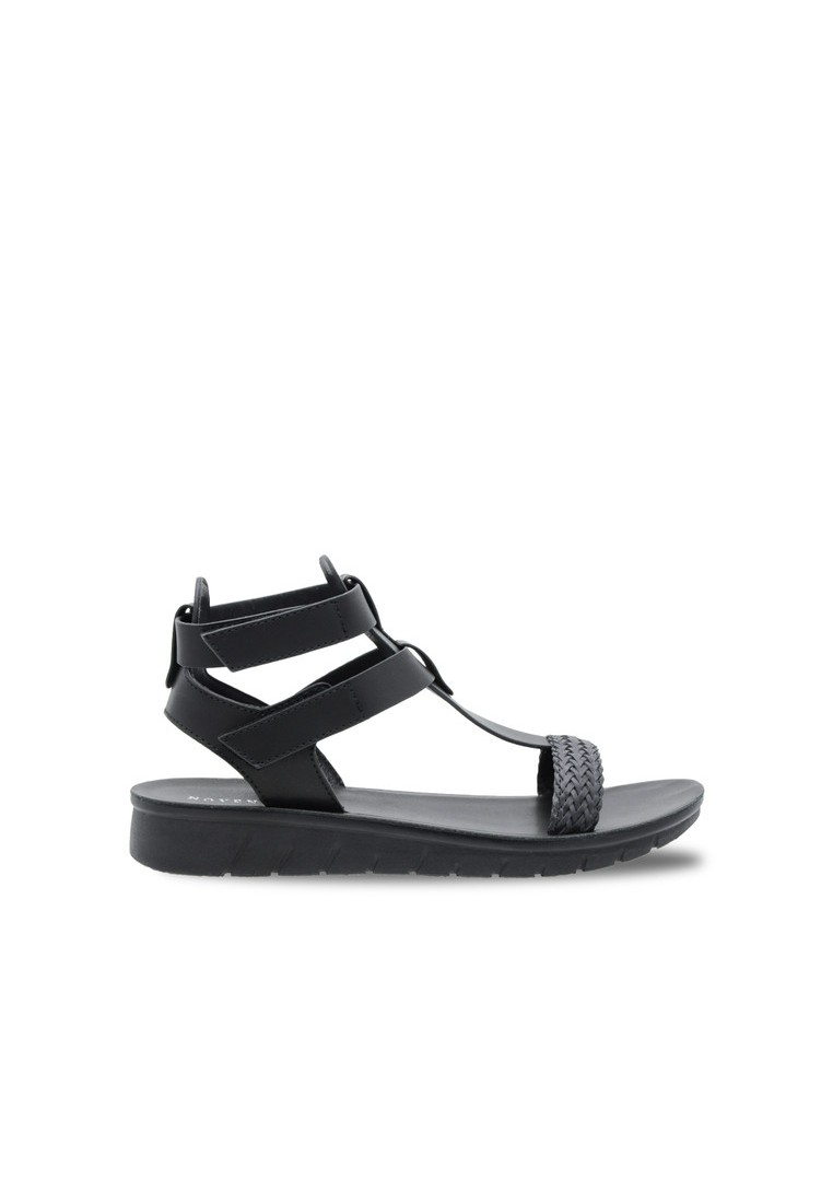 Noveni Sling Back Faux Leather Strap Casual Sandals