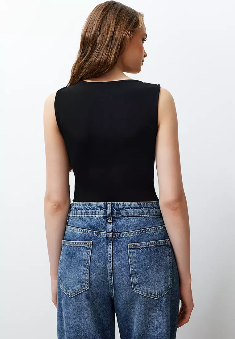 Fitted Cowl Neck Bodysuit