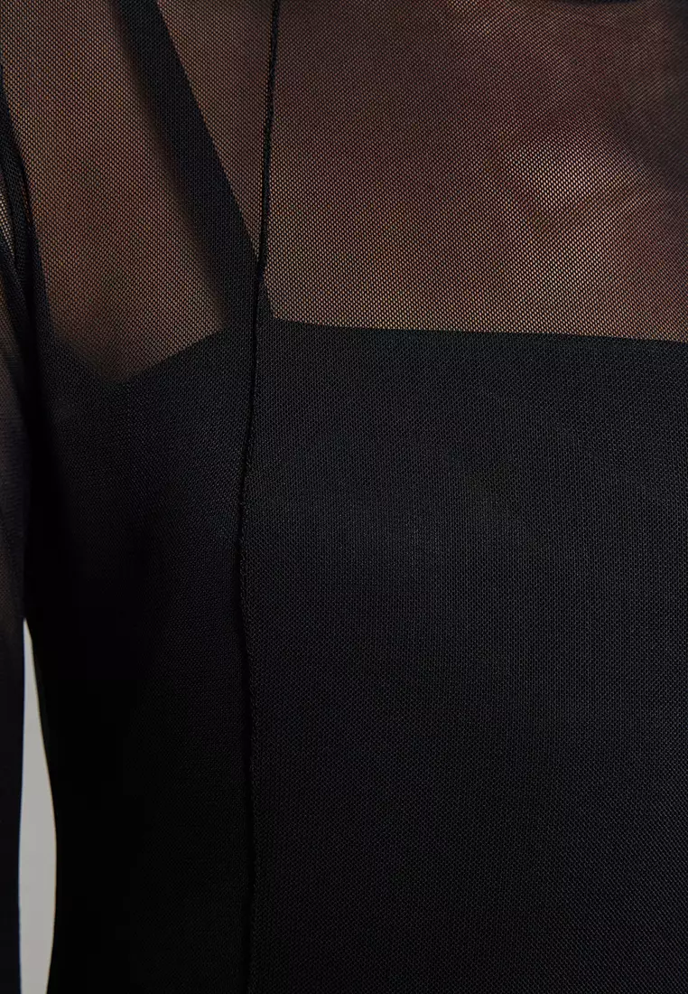 Mesh Midi Dress