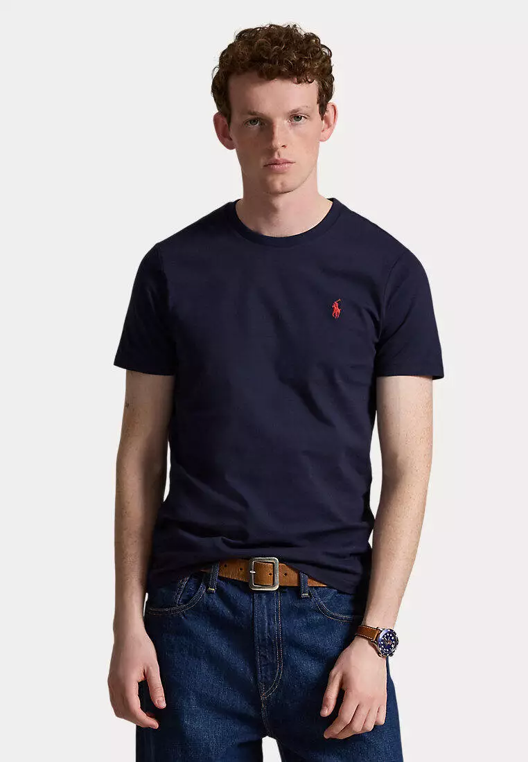 Custom Slim Fit Jersey Crewneck T-Shirt