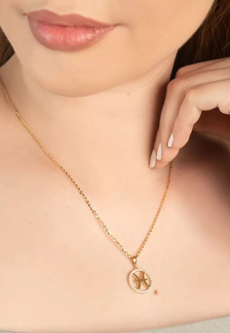Pisces Pendant 14k Gold