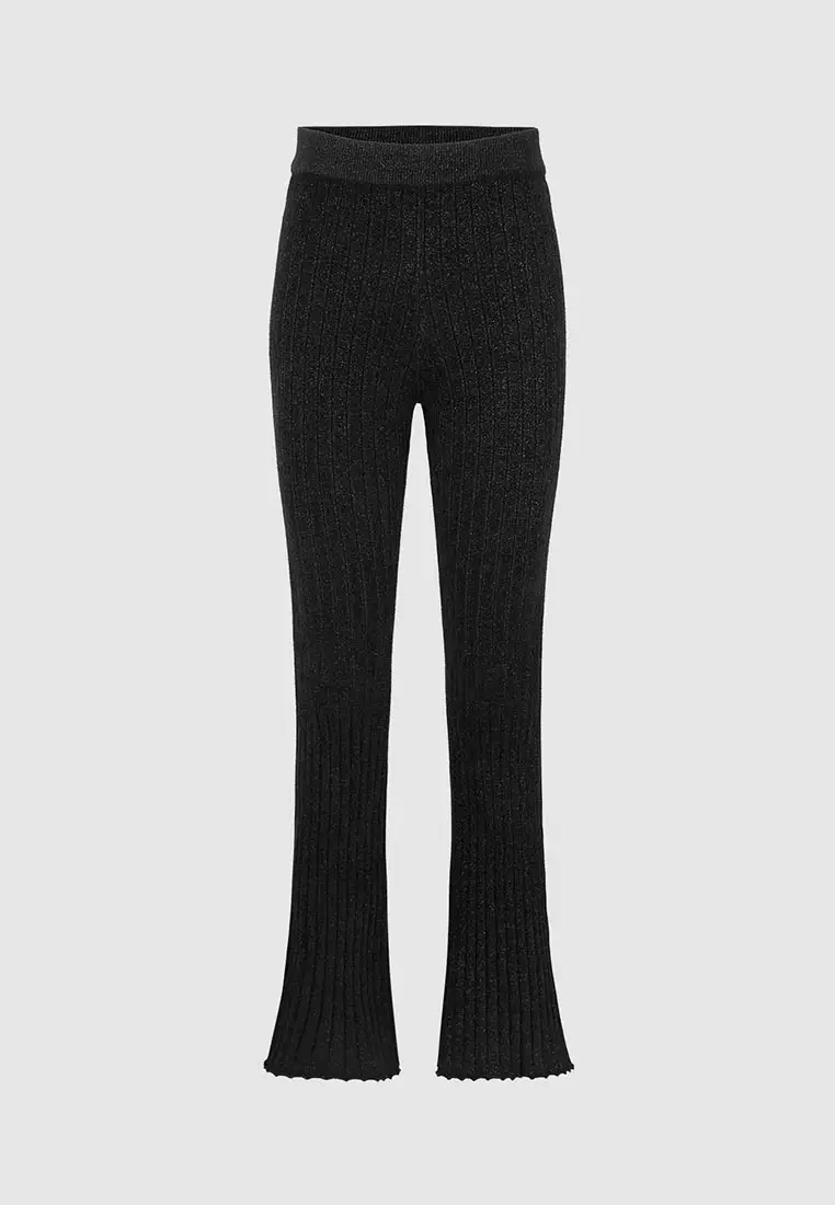 Skinny Knitted Flare Pants