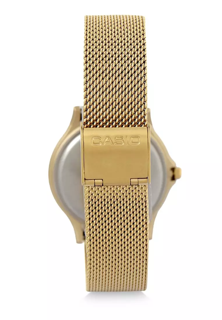 Casio Jam Tangan - Gold Black - Tali Pasir - MQ-24MG-1EDF